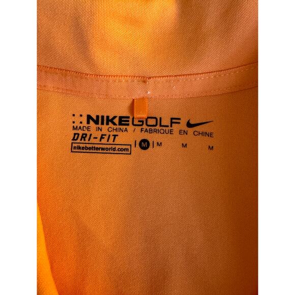 Nike Golf Dri Fit Tops Women's Medium Activewear Polo Tank Orange Sleeveless - Picture 2 of 5